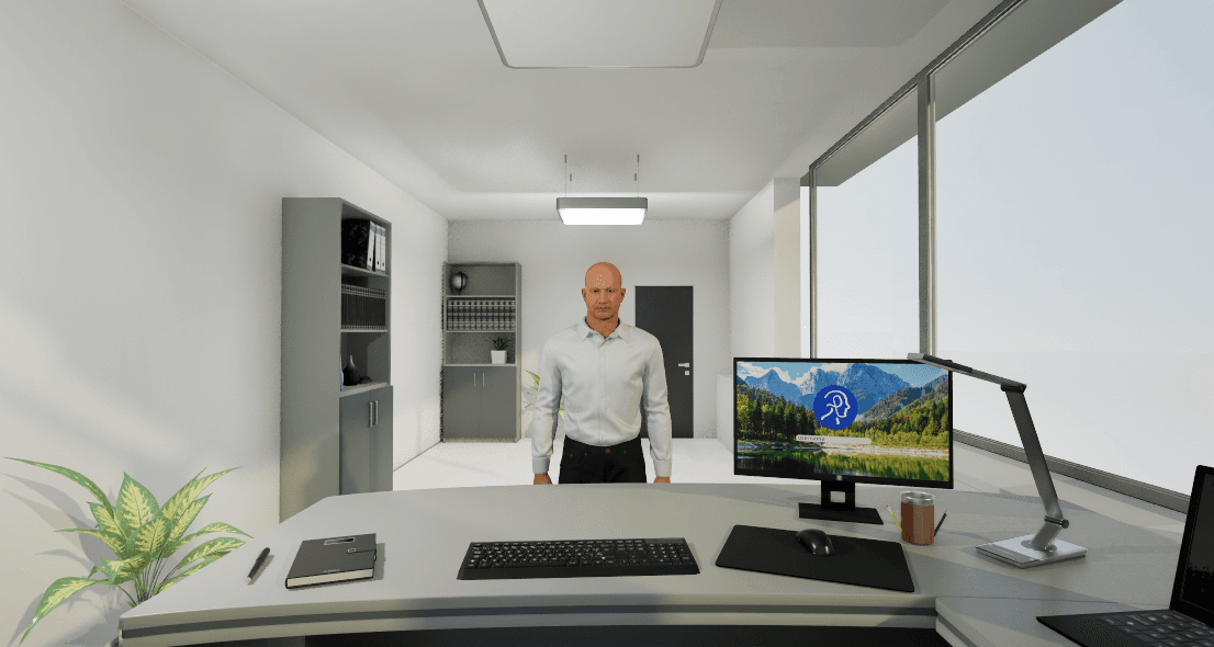 Bipolar patient avatar simulation scene
