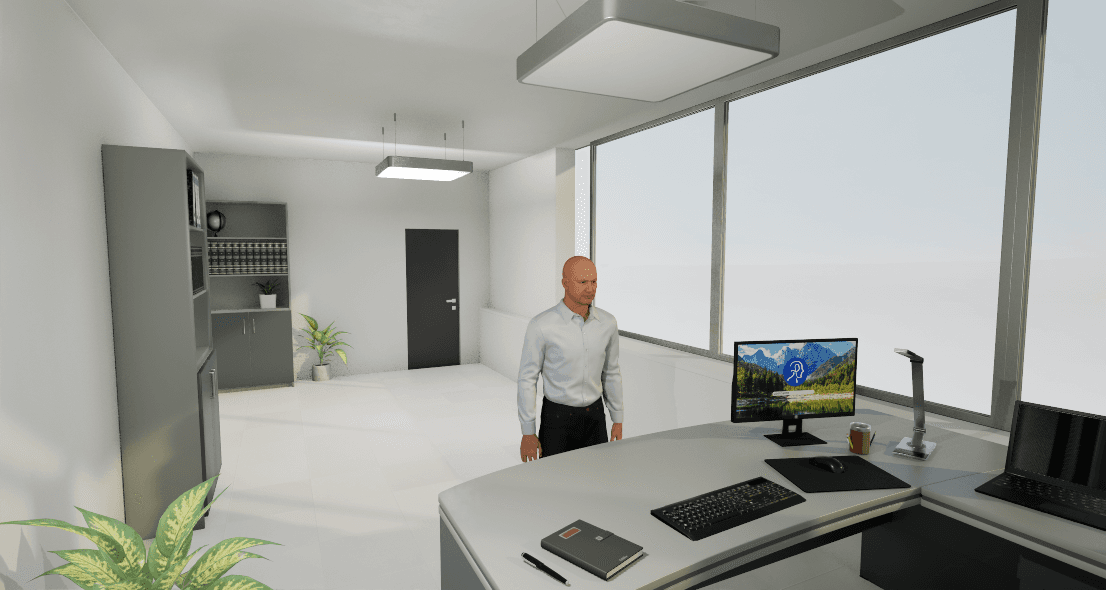 Healthcare trainee speaking with a simulated patient avatar