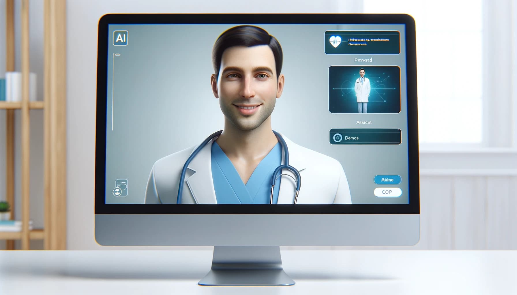 AI healthcare avatar training concept