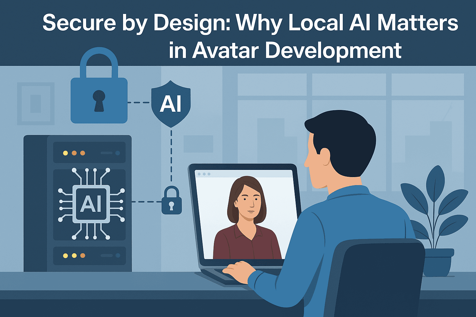 Secure AI data processing infographic